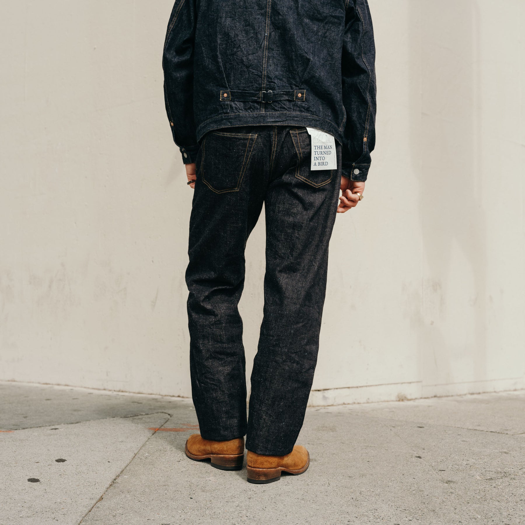 Omoto 0611 15.5oz Slub-Nep Denim Relax Fit Button Fly Indigo