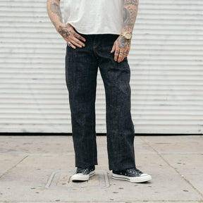 Omoto 0811 15.5oz Slub-Nep Denim Loose Fit Button Fly Indigo