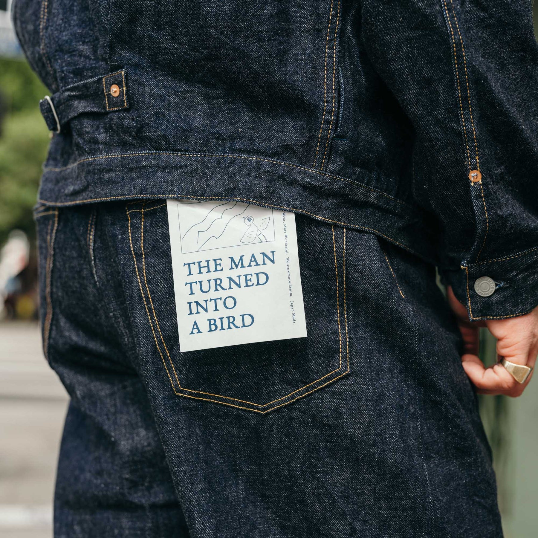 Omoto 0815 13.5oz Denim Loose Fit Button Fly Indigo