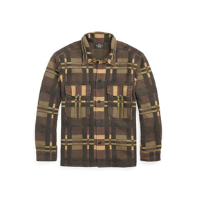 RRL Patterned Jacquard Overshirt Brown Multi FINAL SALE