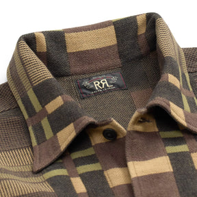 RRL Patterned Jacquard Overshirt Brown Multi FINAL SALE