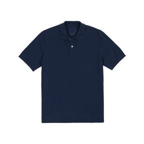 Drake's Dark Navy Piqué Cotton Polo Shirt FINAL SALE