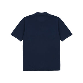 Drake's Dark Navy Piqué Cotton Polo Shirt FINAL SALE