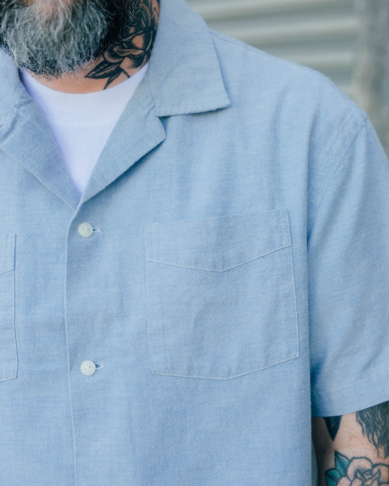 Polo Ralph Lauren Relaxed Fit Oxford Camp Shirt Blue White FINAL SALE