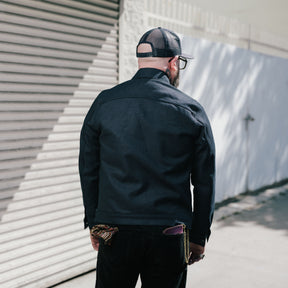 Rogue Territory x Snake Oil Provisions Cruiser Jacket Indigo Sashiko