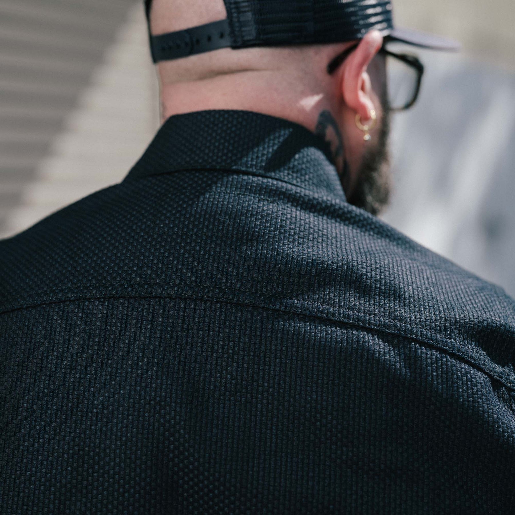 Rogue Territory x Snake Oil Provisions Cruiser Jacket Indigo Sashiko