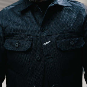 Rogue Territory x Snake Oil Provisions Cruiser Jacket Indigo Sashiko
