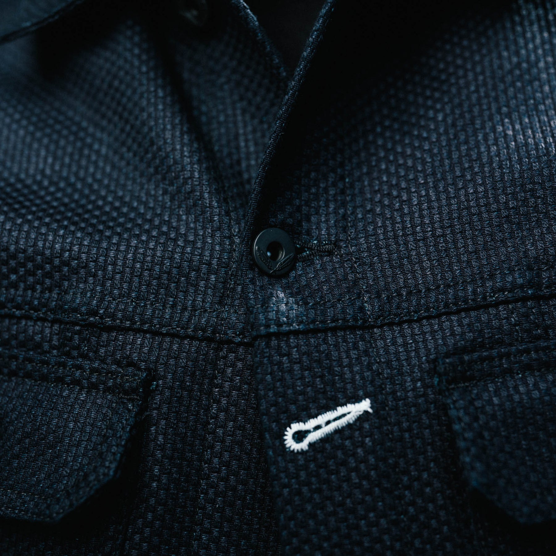 Rogue Territory x Snake Oil Provisions Cruiser Jacket Indigo Sashiko