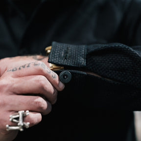 Rogue Territory x Snake Oil Provisions Cruiser Jacket Indigo Sashiko