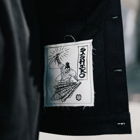 Rogue Territory x Snake Oil Provisions Cruiser Jacket Indigo Sashiko