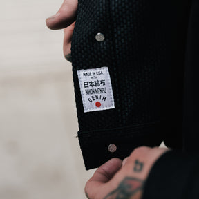 Rogue Territory x Snake Oil Provisions Cruiser Jacket Indigo Sashiko