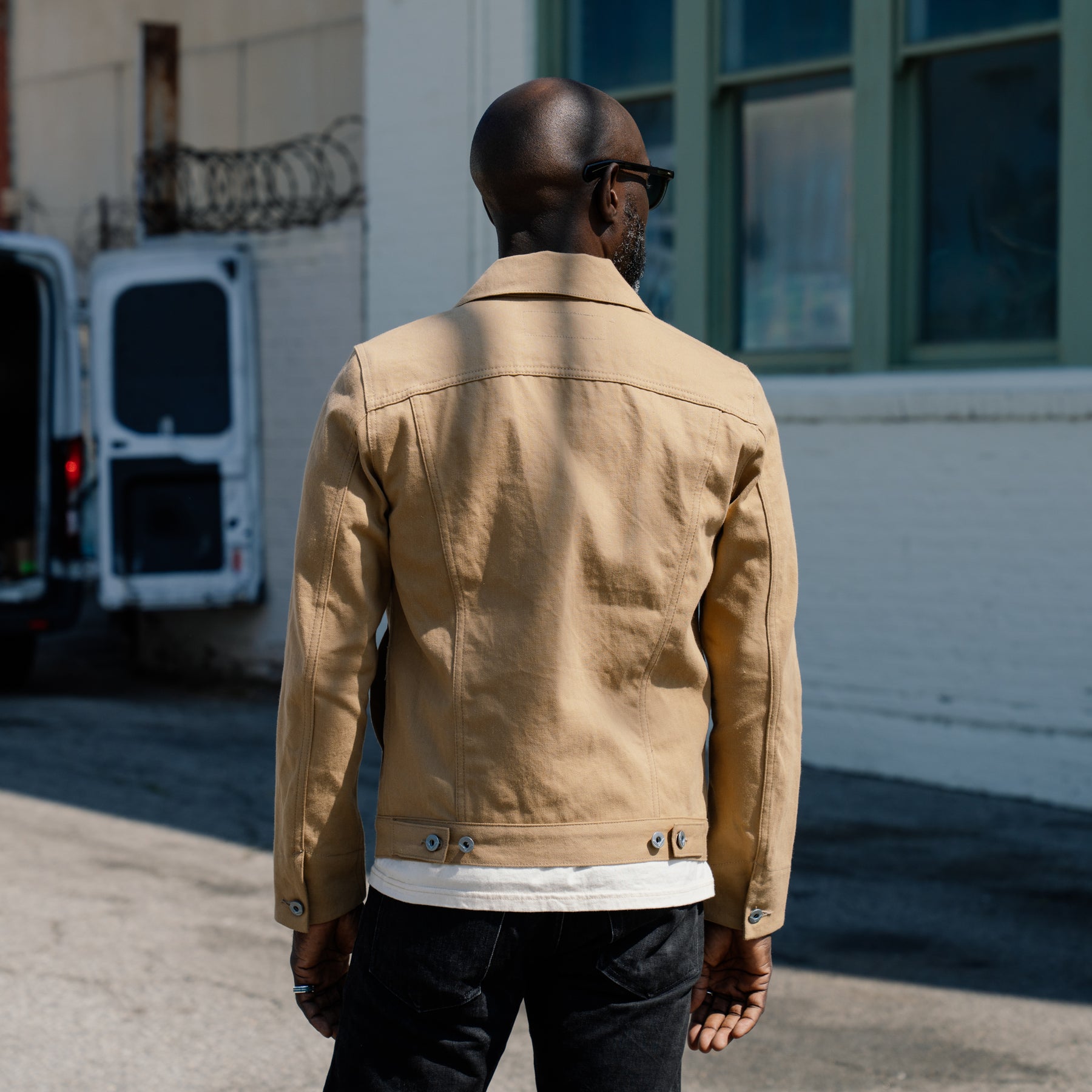 Rogue Territory Supply Jacket Rinsed Selvedge Denim Tan FINAL SALE