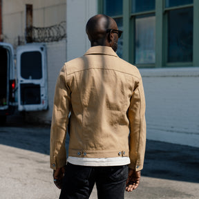 Rogue Territory Supply Jacket Rinsed Selvedge Denim Tan FINAL SALE