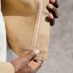 Rogue Territory Supply Jacket Rinsed Selvedge Denim Tan FINAL SALE