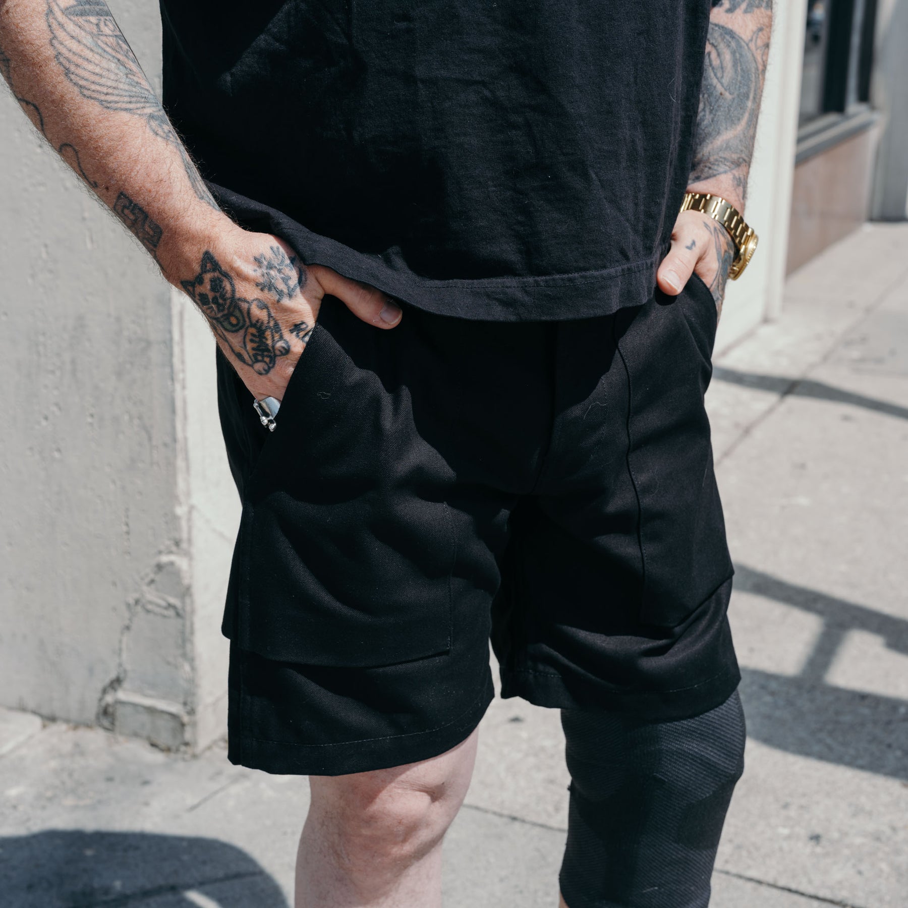 Rogue Territory Fatigue Shorts Black Canvas FINAL SALE