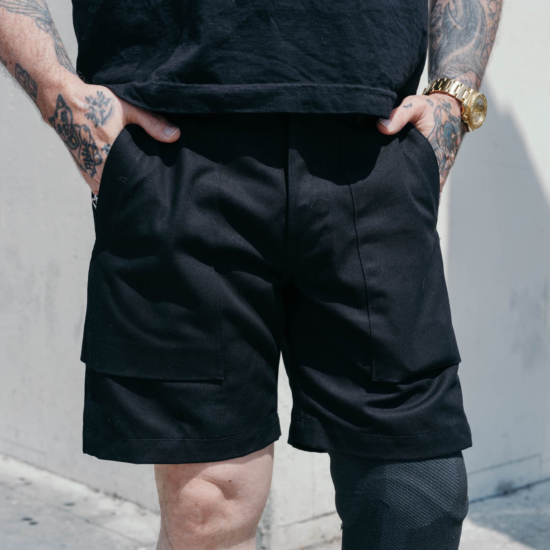 Rogue Territory Fatigue Shorts Black Canvas FINAL SALE