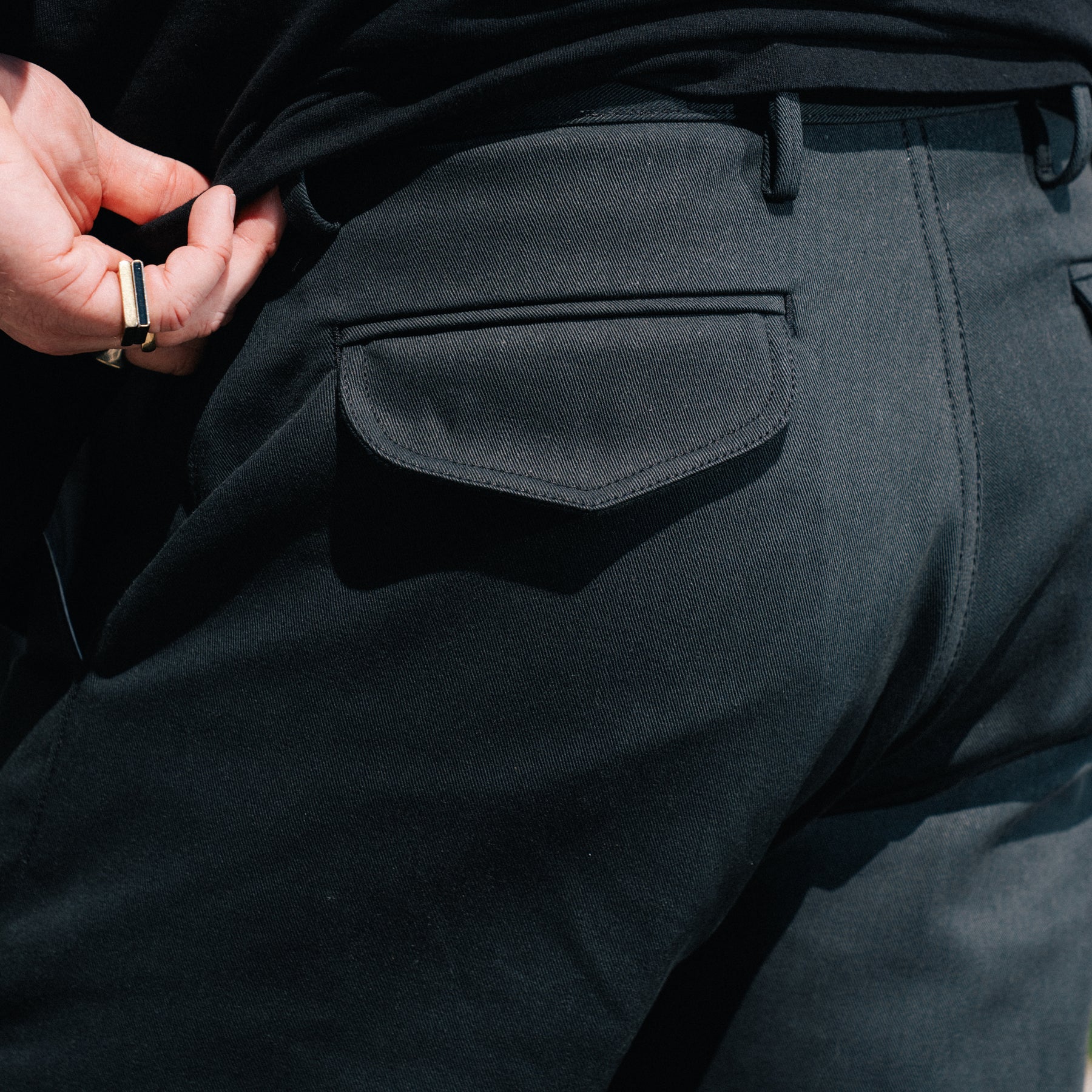 Rogue Territory Officer Trouser High Grey Selvedge FINAL SALE