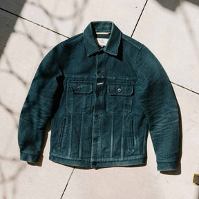 Rogue Territory x Snake Oil Provisions Cruiser Jacket Indigo Sashiko