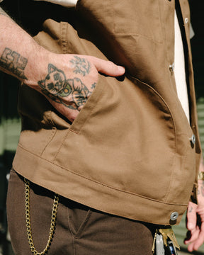 Rogue Territory Supply Vest Dry Wax Canvas Brown FINAL SALE