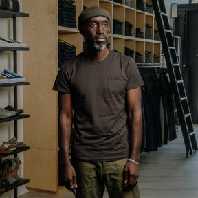 RRL Cotton Jersey Pocket T-Shirt Faded Black Canvas