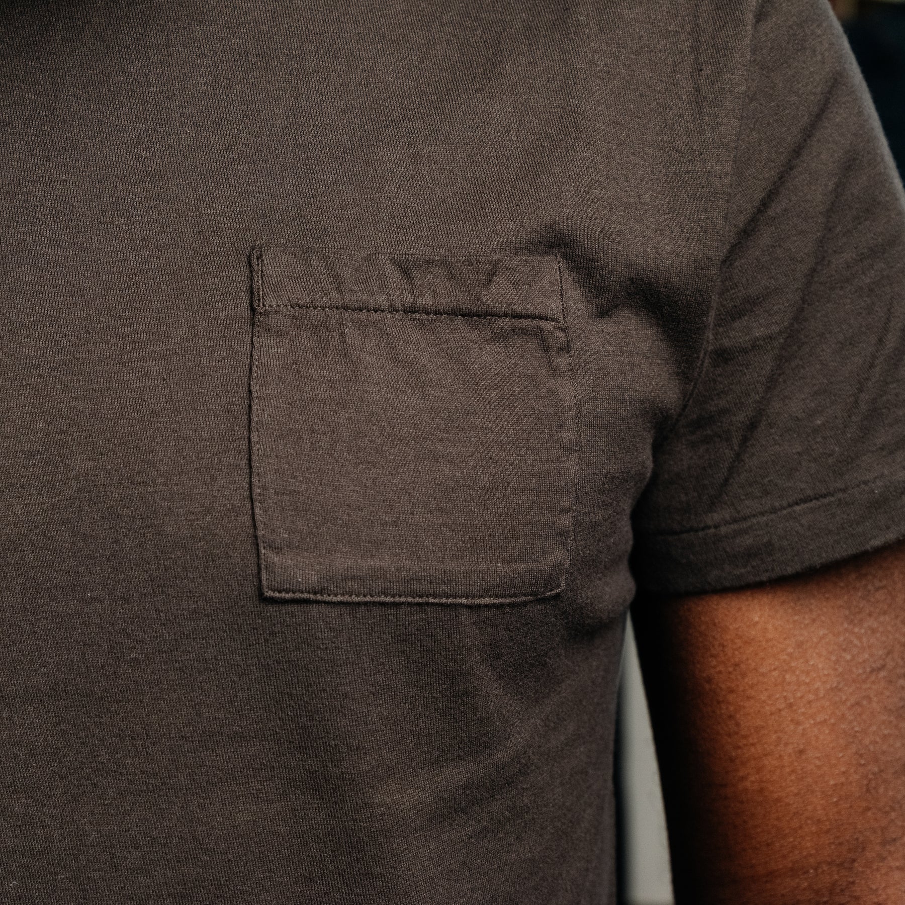 RRL Cotton Jersey Pocket T-Shirt Faded Black Canvas