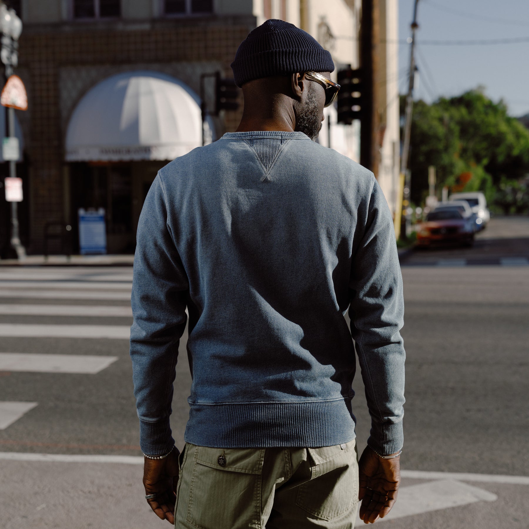 RRL Indigo French Terry Sweatshirt