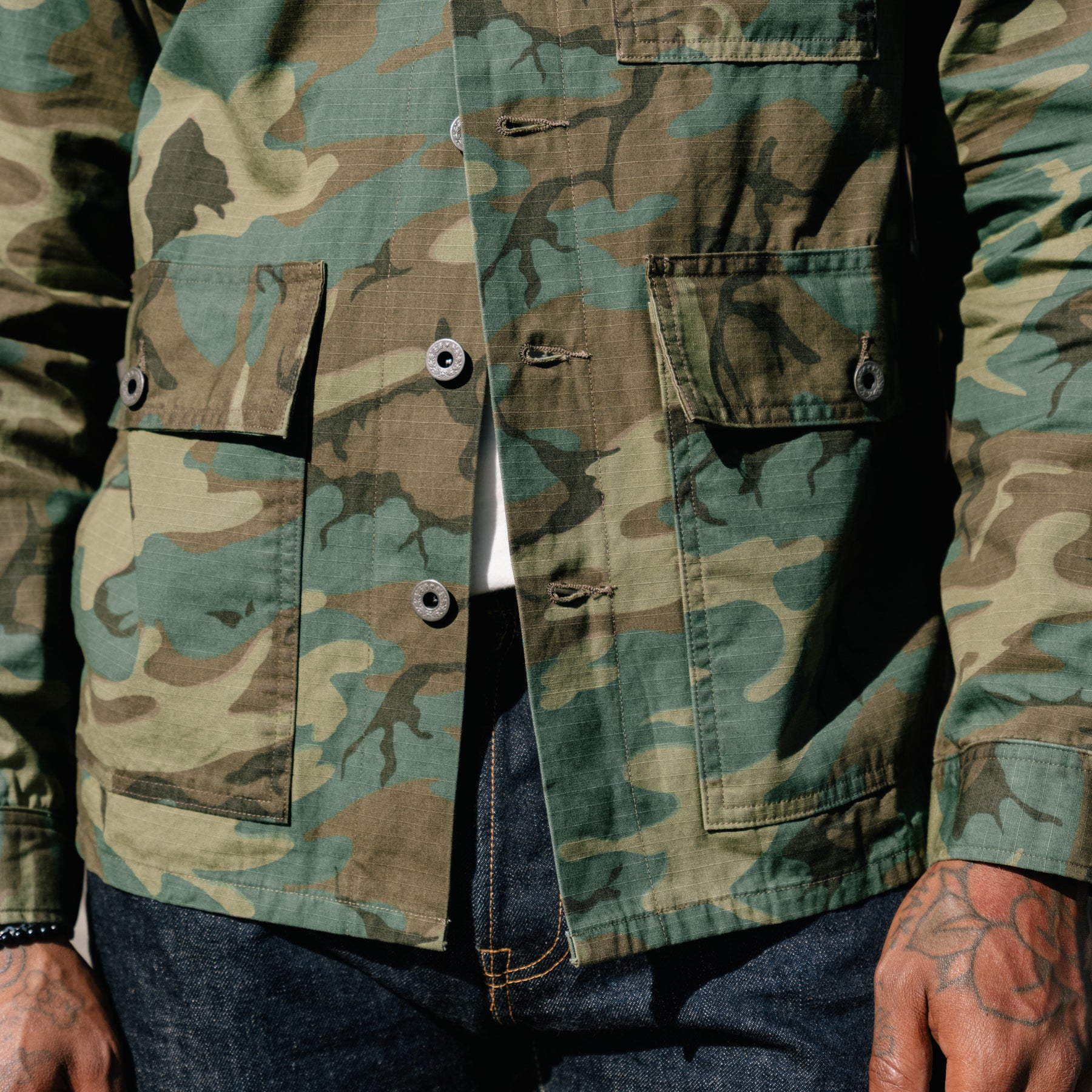 RRL Camo Ripstop Overshirt Camo FINAL SALE