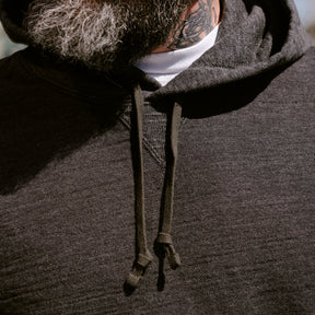 RRL French Terry Hoodie Charcoal Heather/ Multi