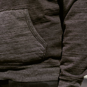 RRL French Terry Hoodie Charcoal Heather/ Multi