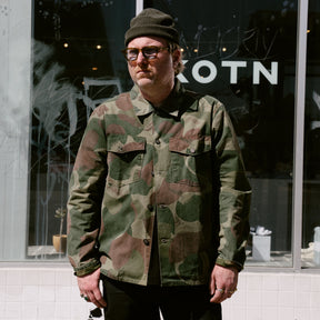RRL Camo Poplin Overshirt Brush Stroke Camo FINAL SALE