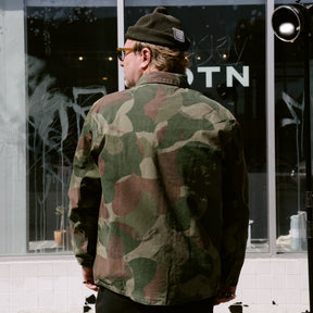 RRL Camo Poplin Overshirt Brush Stroke Camo FINAL SALE