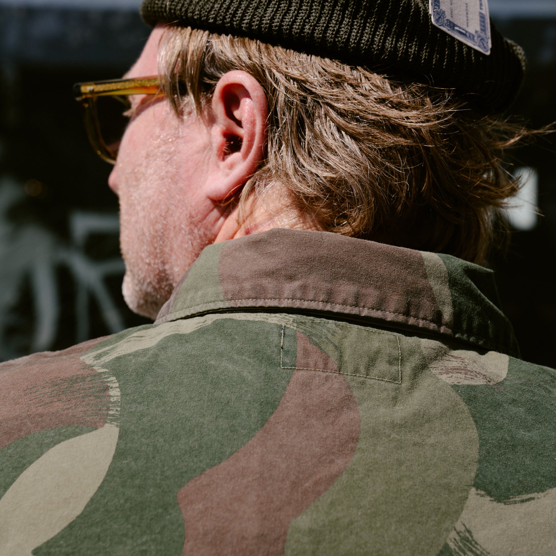 RRL Camo Poplin Overshirt Brush Stroke Camo FINAL SALE