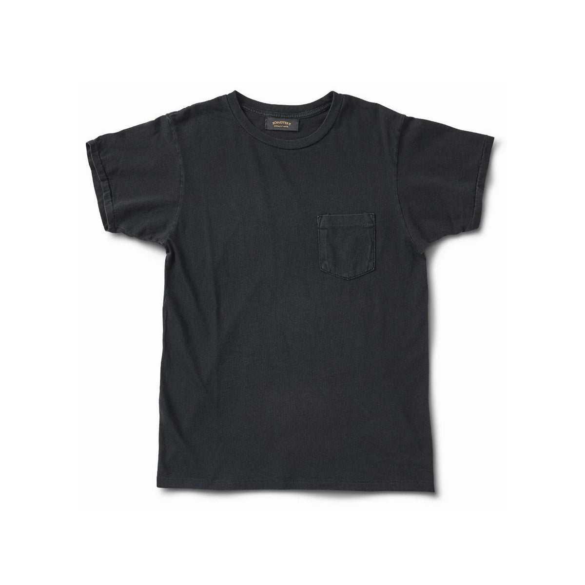 Schaeffer's Garment Hotel Ringspun 40s Pocket Tee Worn Black