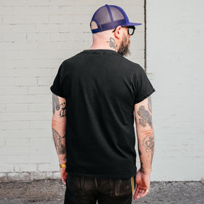 Schaeffer's Garment Hotel Ringspun 40s Pocket Tee Worn Black