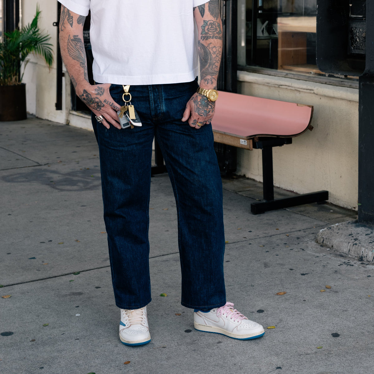Drake's Stone Wash 14.2oz Japanese Selvedge Denim Five-Pocket Jeans