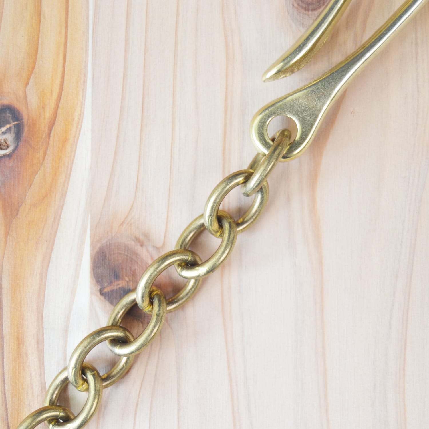 Kobashi Studio Sand Casted Belt Hook Key Chain Large Brass