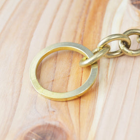 Kobashi Studio Sand Casted Belt Hook Key Chain Large Brass