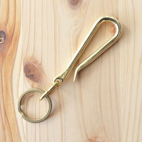 Kobashi Studio Sand Casted Key Hook with Flat Ring Brass