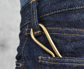 Kobashi Studio Sand Casted Key Hook with Flat Ring Brass