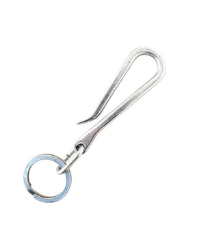 Kobashi Studio Sand Casted Key Hook with Flat Ring Silver Plated