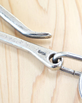 Kobashi Studio Sand Casted Key Hook with Flat Ring Silver Plated