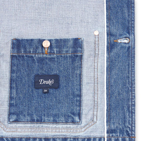 Drake's Bleach Wash Selvedge Denim Five-Pocket Chore Jacket