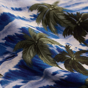 RRL Tropical Print Camp Shirt Blue Multi FINAL SALE