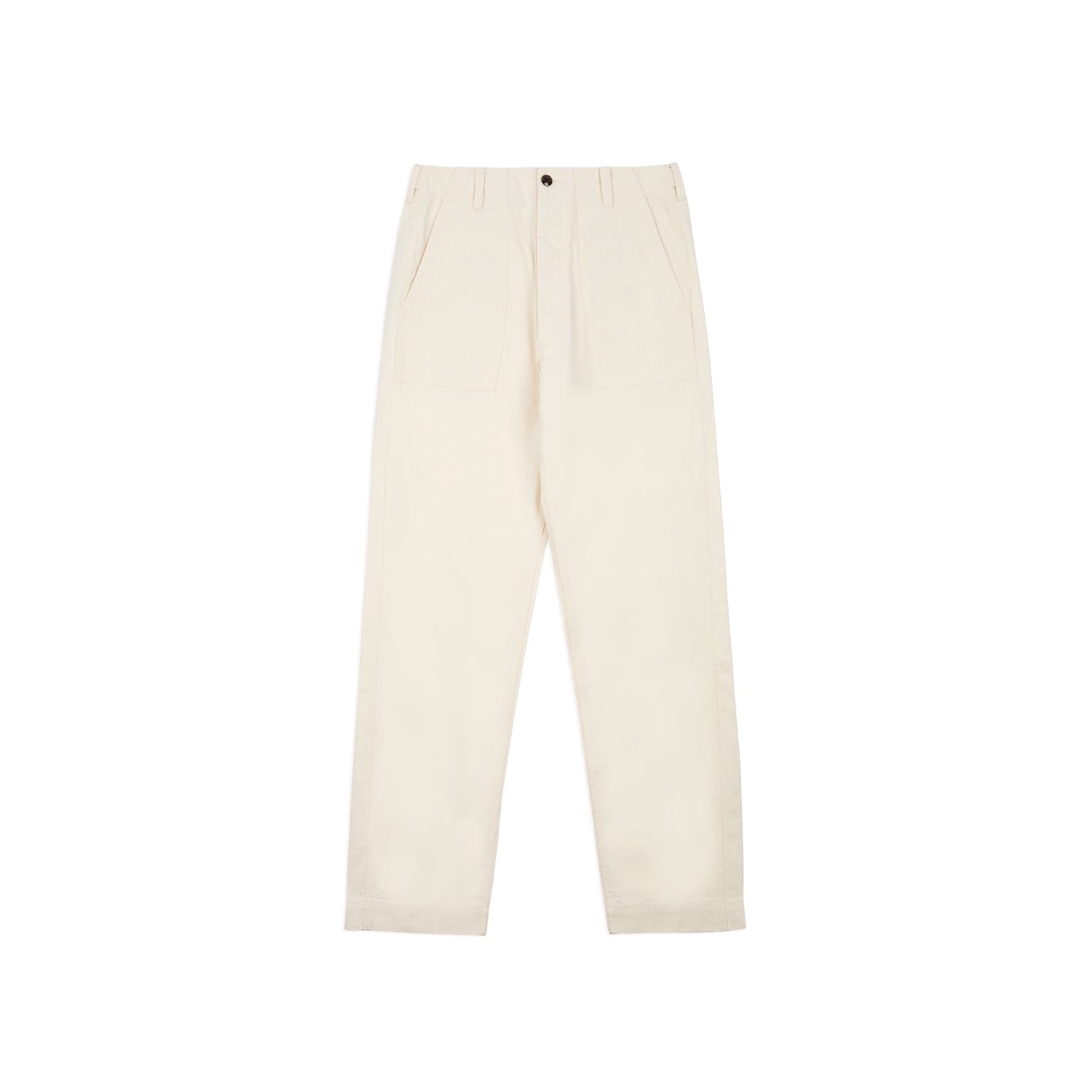 Drake's Ecru Cotton Twill Fatigue Trouser