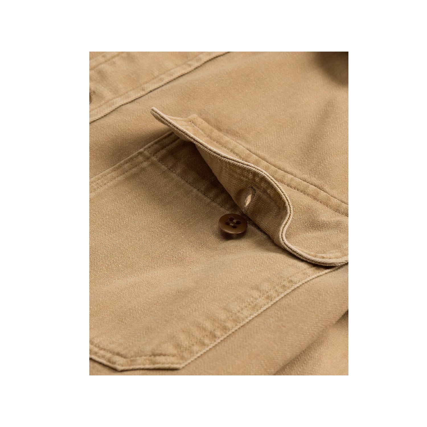 RRL Twill Officer's Workshirt Faded Tan