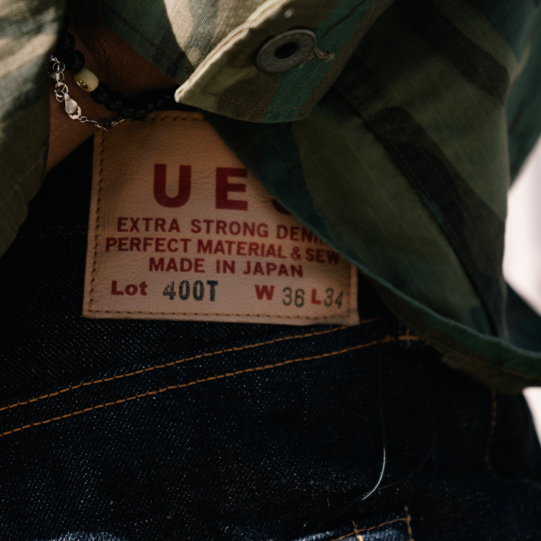 UES 400T Tapered Leg Denim Pants Indigo