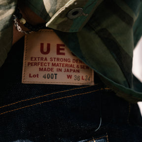 UES 400T Tapered Leg Denim Pants Indigo