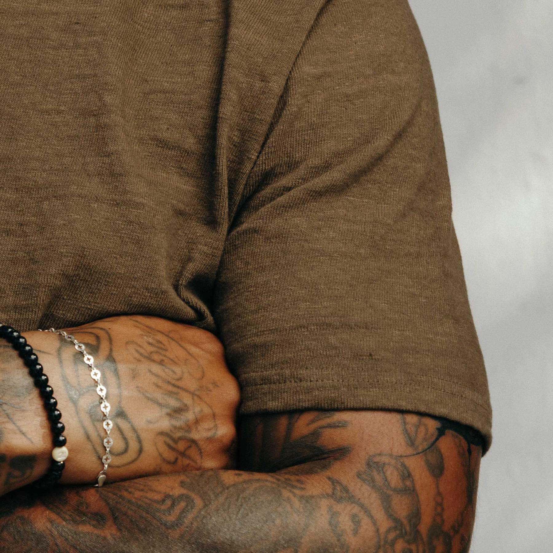 UES No. 8 Slub Nep Short Sleeve T-Shirt Olive