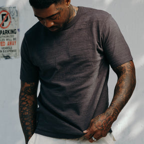 UES No. 8 Slub Nep Short Sleeve T-Shirt Steel Gray