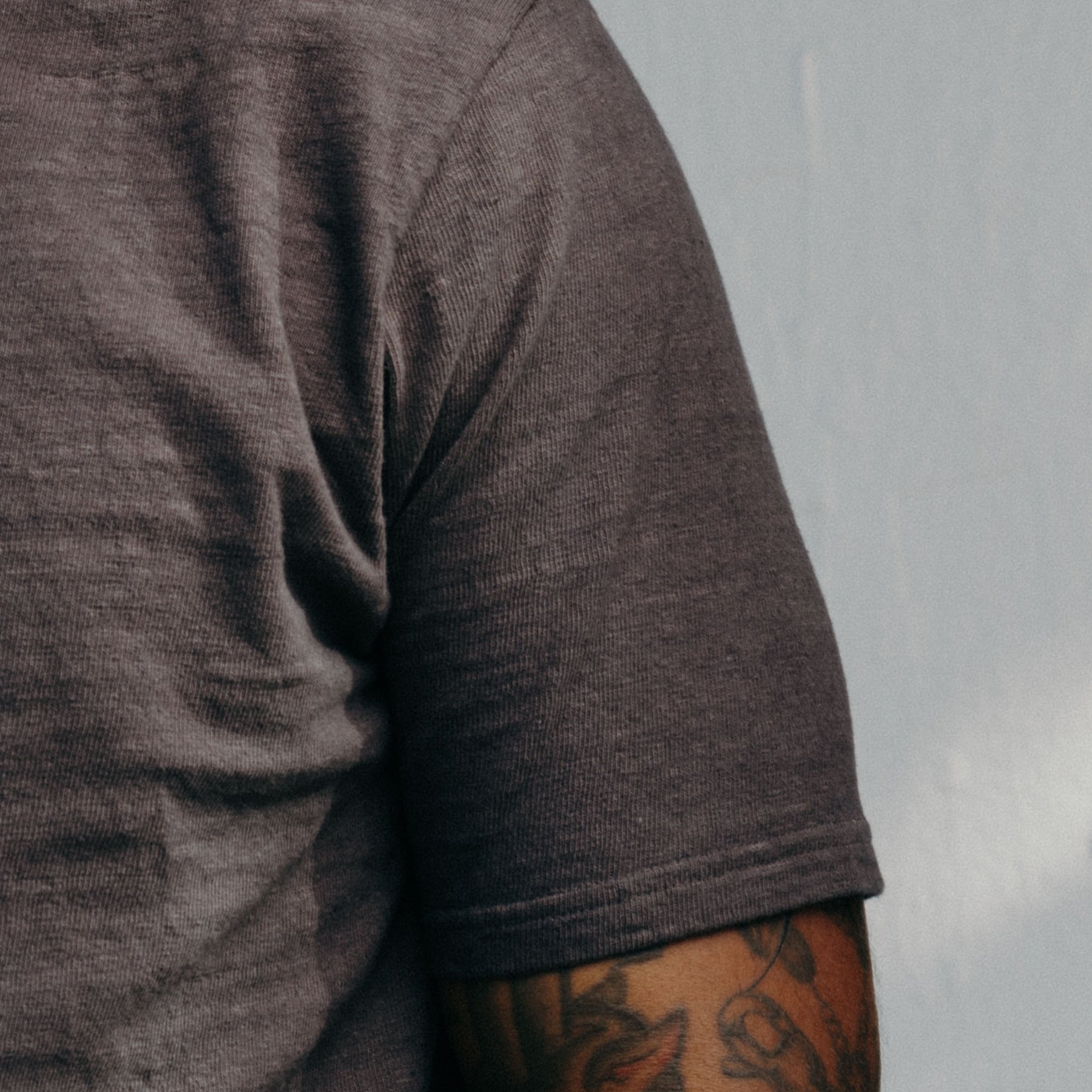 UES No. 8 Slub Nep Short Sleeve T-Shirt Steel Gray